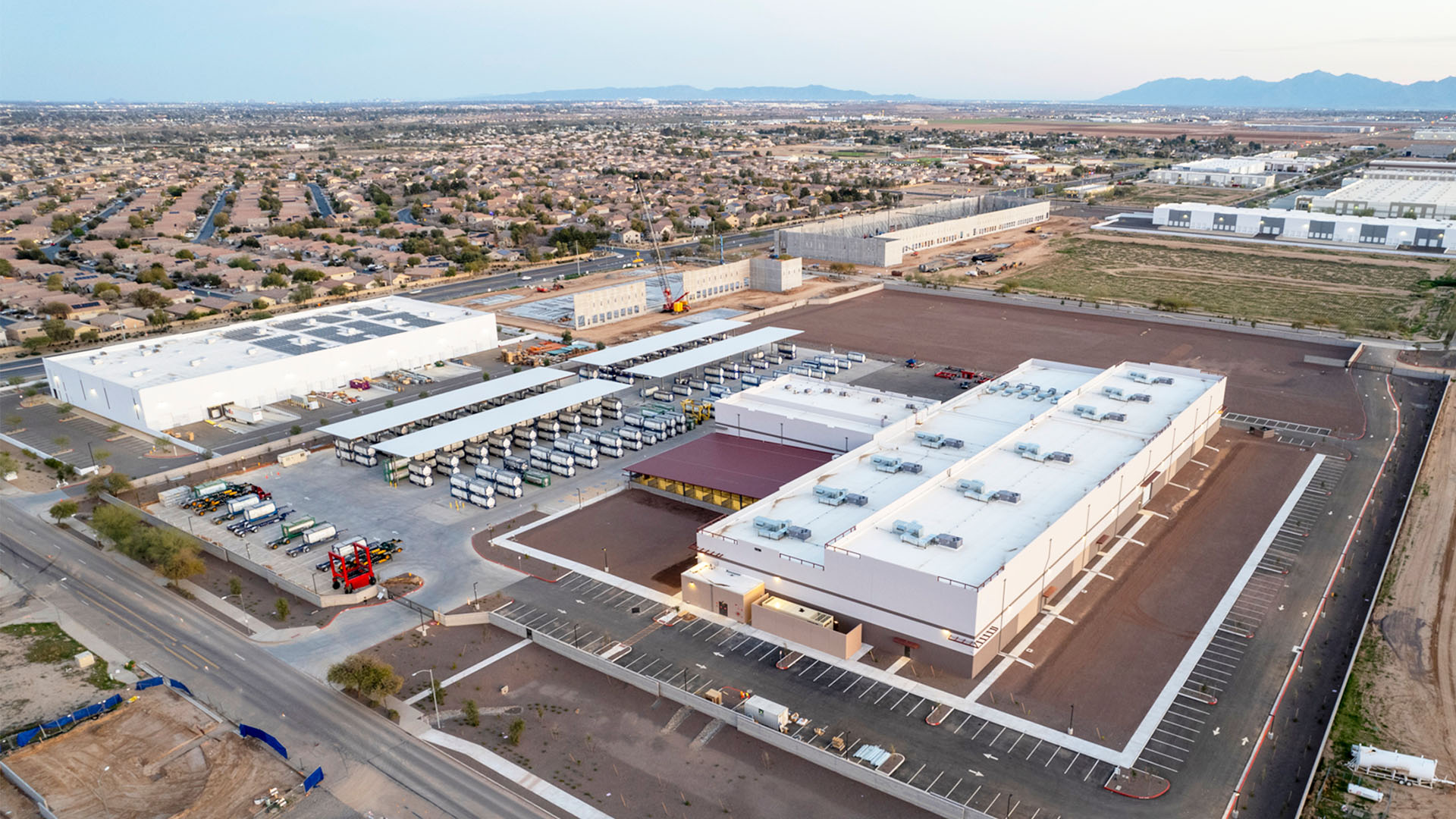 Overhead photo of Rinchem's Surprise, Arizona Warehouse