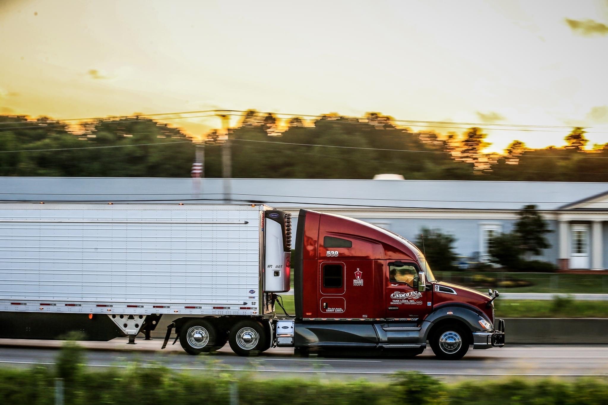 Carolina Tank Lines truck on road