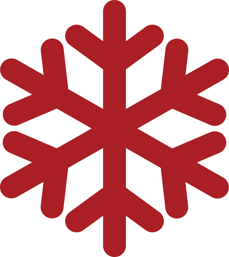 snowflake icon to represent refrigerated warehousing and transportation